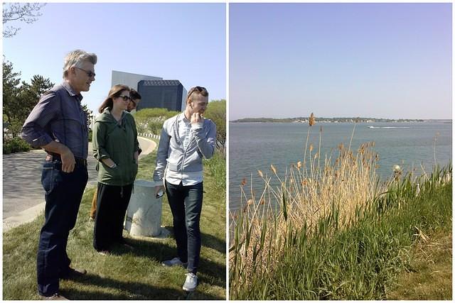 Walking towards Harbor Campus-University of Massachusetts Boston